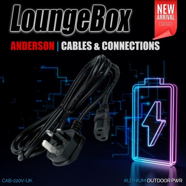 220V Power Cable with UK Plug