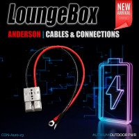 Anderson 120A Grey Con. | 8awg 100A Power cable 500mm | Ring Cable Shoe 8.5mm - Shrinktube