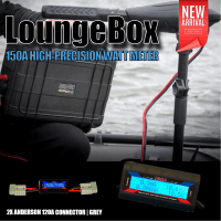 150A High Precision Battery Watt Meter 2x Anderson 120a Con. Grey 150A High Precision Battery Watt Meter 2x Anderson 120a Con. Grey