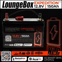 LoungeBox Expedition | 12V150aH | BT5 + HEATING -30° | LiFePo Outdoor Battery Camping Caravan