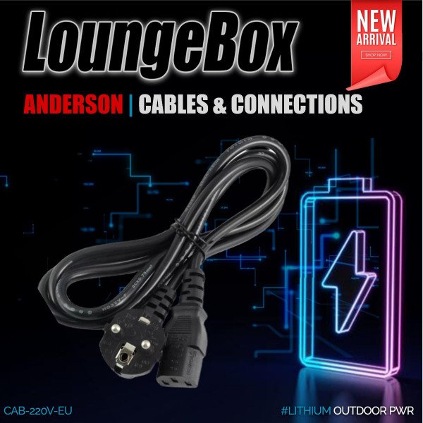 220V Power Cable with EU Plug