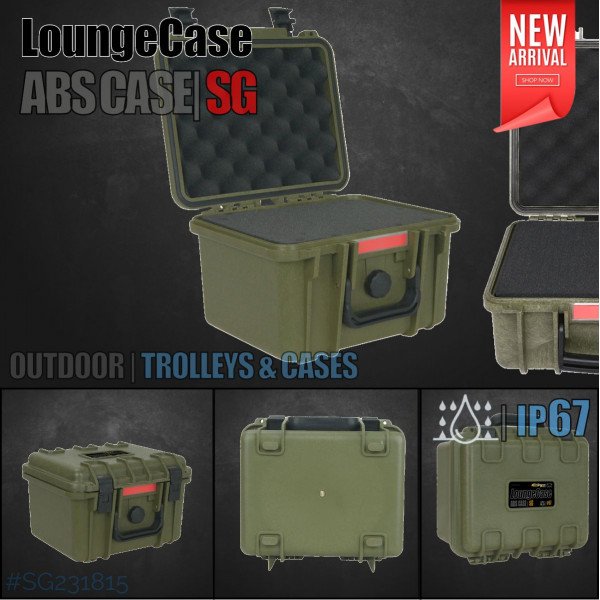 LoungeCase SG | Green | 27x23x18cm | incl. Foam