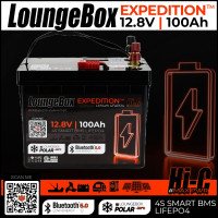 LoungeBox Expedition | 12V100aH | BT5 + HEATING -30° | LiFePo Outdoor Battery Camping Caravan