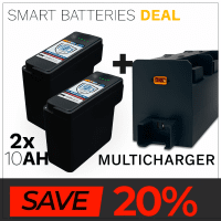 BlackWeek SmartPWR Advanced 2x 10AH Batterie + Smart Multicharger