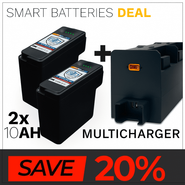 BlackWeek SmartPWR Advanced 2x 10AH Batterie + Smart Multicharger