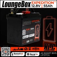LoungeBox Expedition | 12V 55aH | BT5 + HEATING -30° | LiFePo Outdoor Battery Camping Caravan