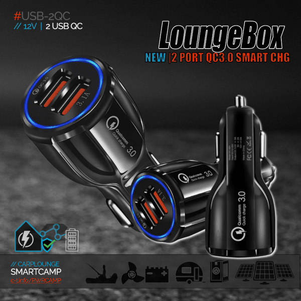 Dual Ports 12V Car USB QC 3.0 Charger