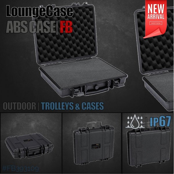 LoungeCase FB | Black | 42x37x10cm | incl. Foam