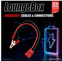 Anderson 50A Red Con | 8awg 100A Power cable (Red 450mm Black 500mm) | Crocodile clamps