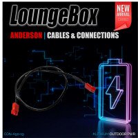 Anderson 50A Red Con | 75A black cable 1250mm | Anderson 50A Red Con