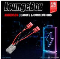2x Anderson 50A Red Con | 100A Y Power cable 250mm | Anderson 120A Grey Con.